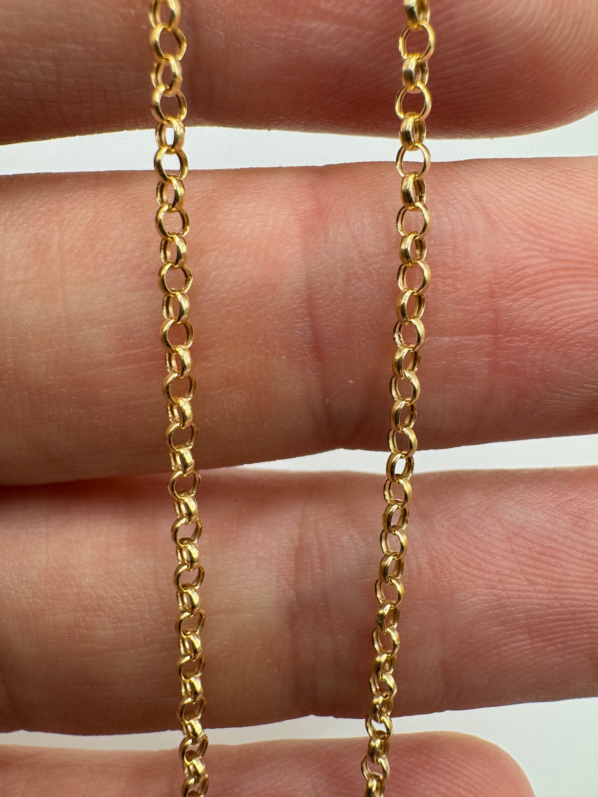 9ct gold belcher chain 37 20”