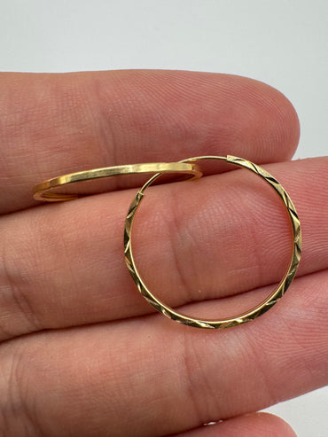 9ct gold Creole earrings