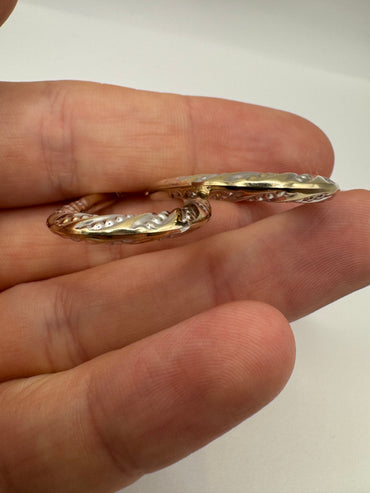 9ct gold creole earrings