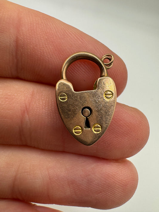 9ct rose gold padlock 4