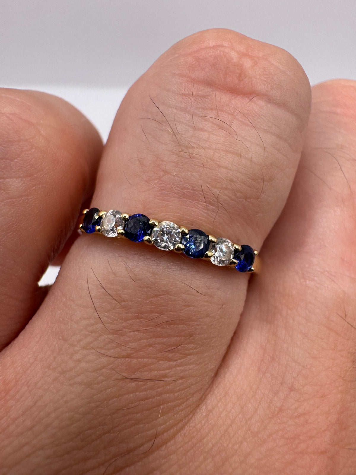 9ct gold kyanite and zircon ring