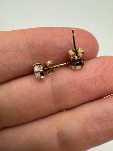 9ct gold opal earrings