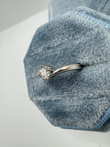 9ct white gold diamond twist ring