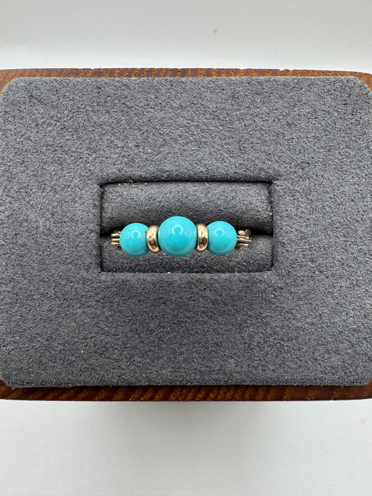 9ct gold turquoise ring
