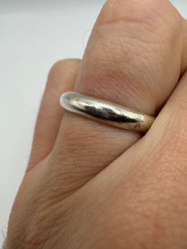 Silver wedding style band