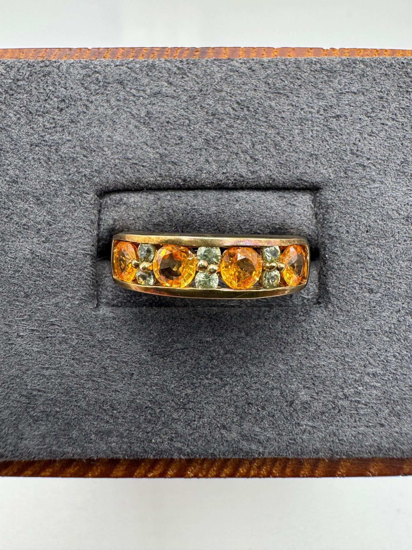 9ct gold fancy sapphire and alexandrite ring