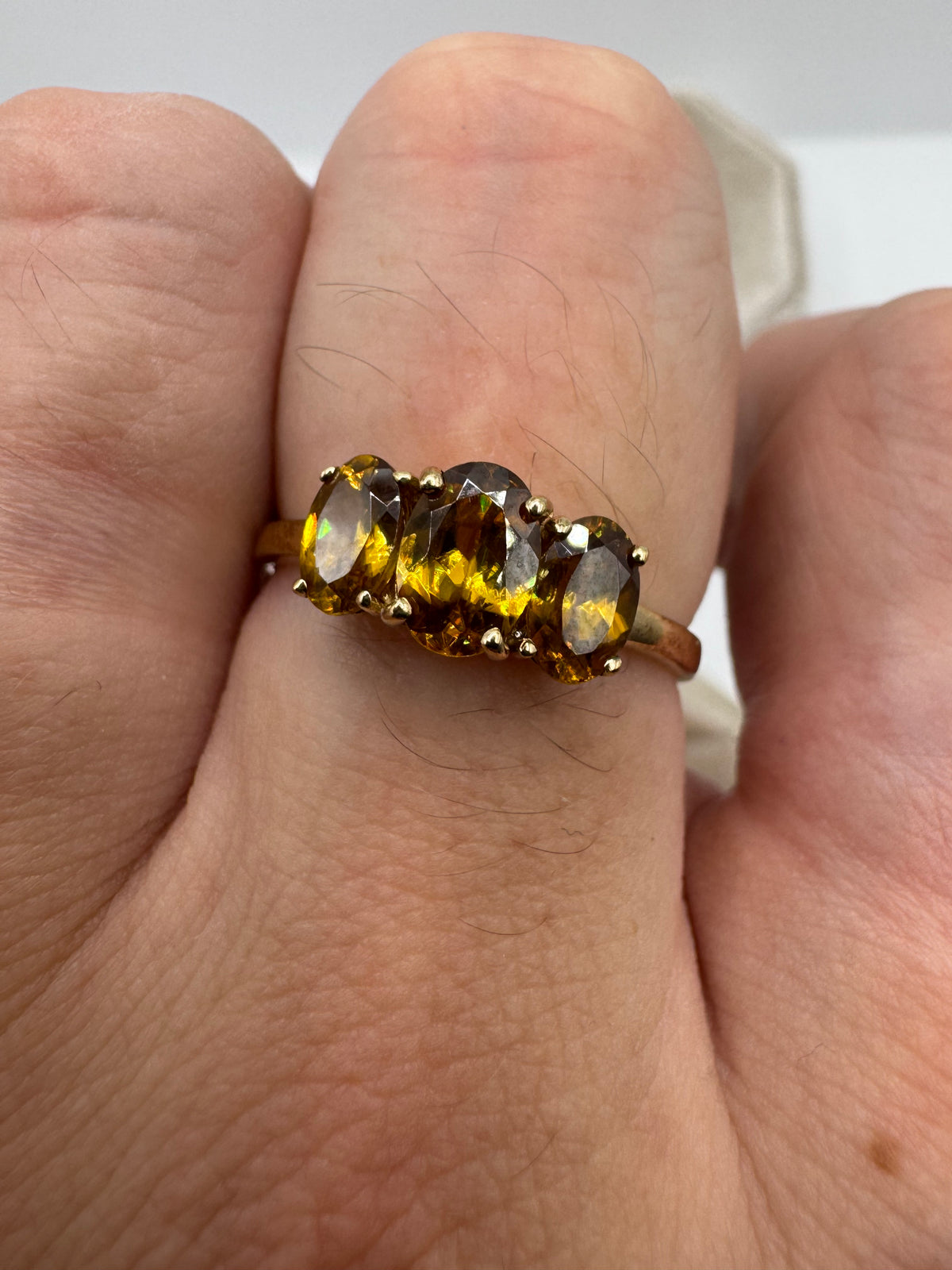 9ct gold citrine ring