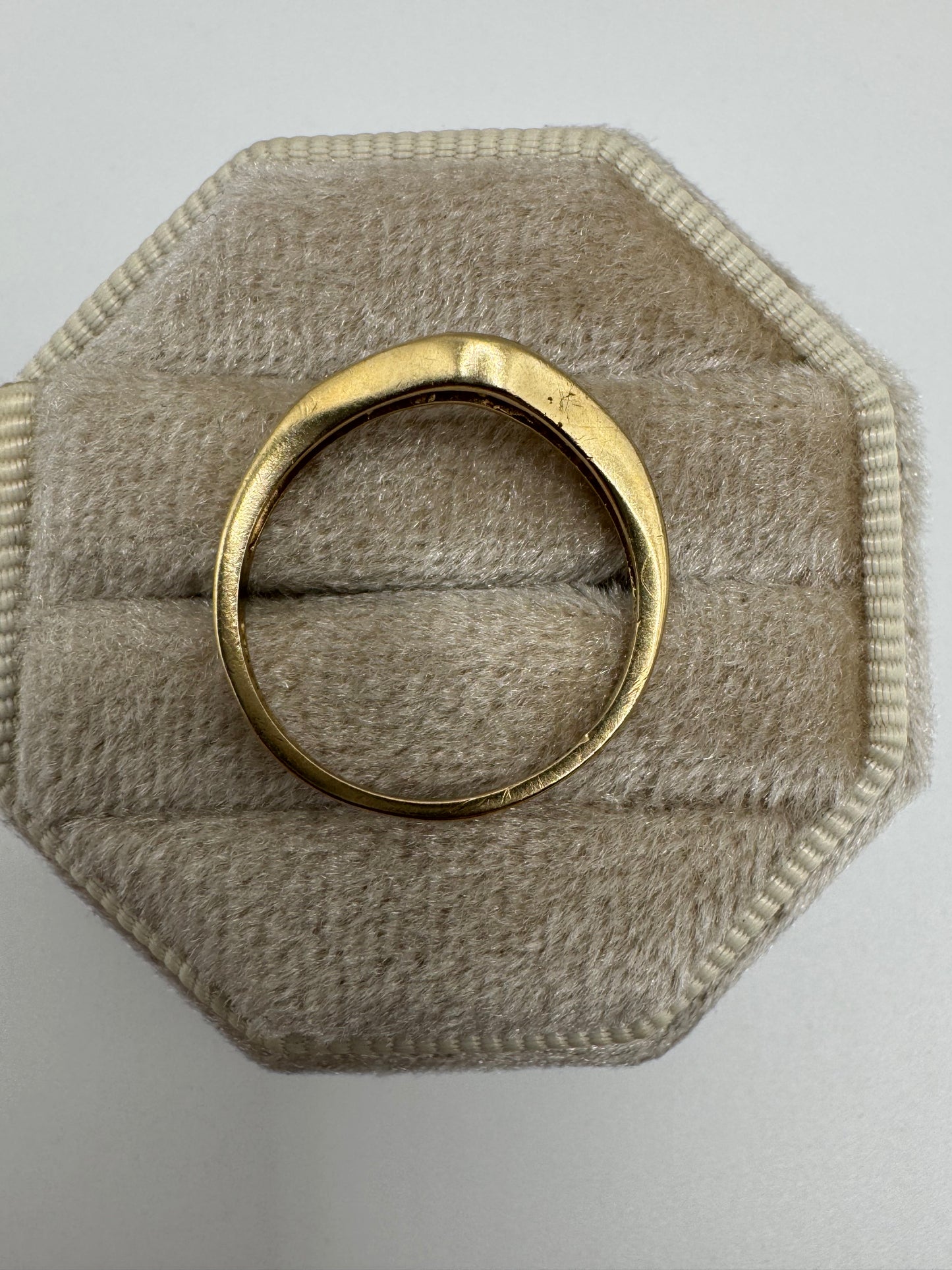 9ct gold sapphire and diamond wishbone ring