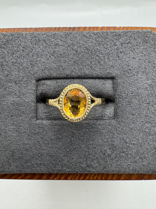 9ct gold citrine ring