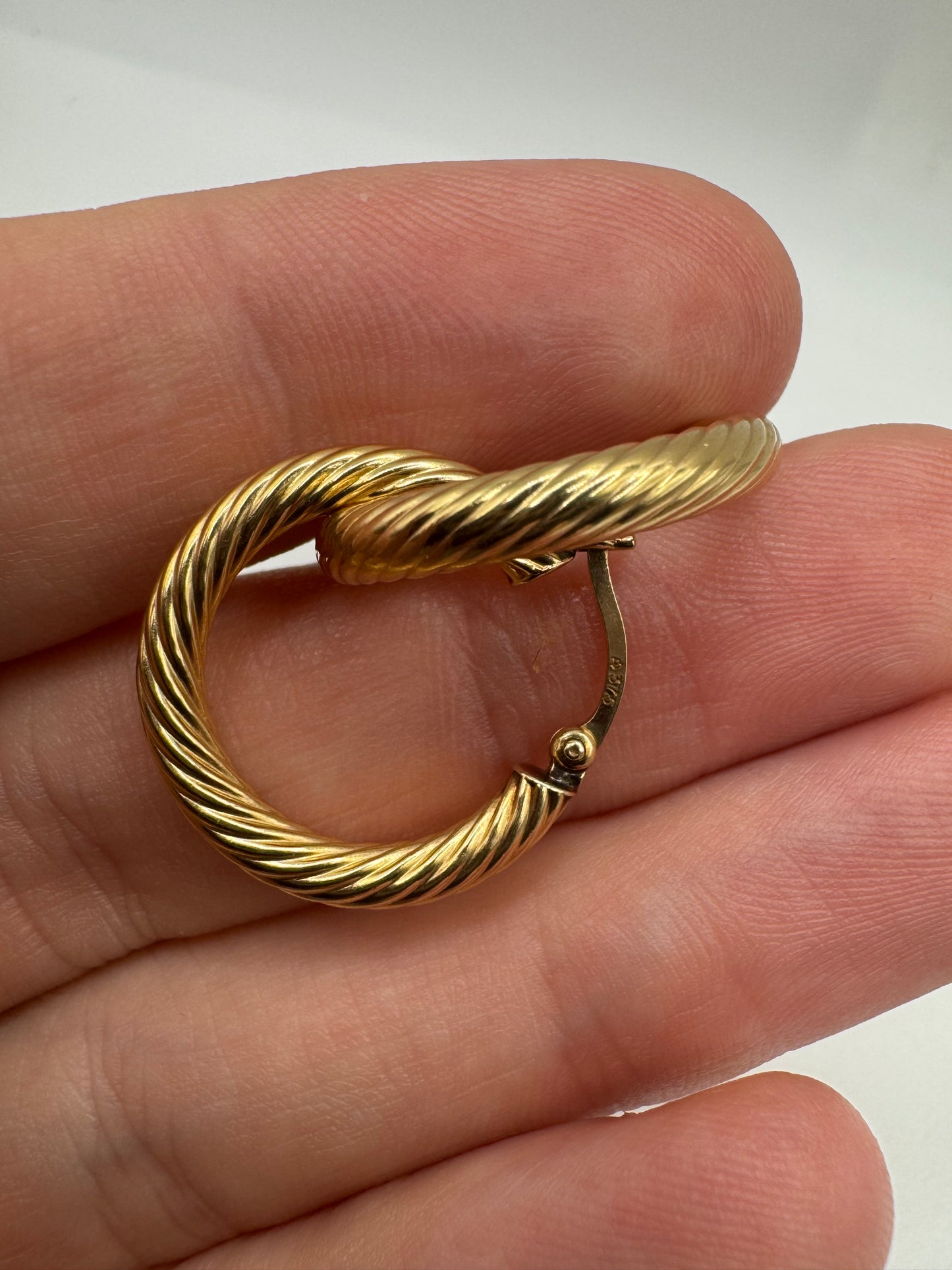 9ct gold creole earrings