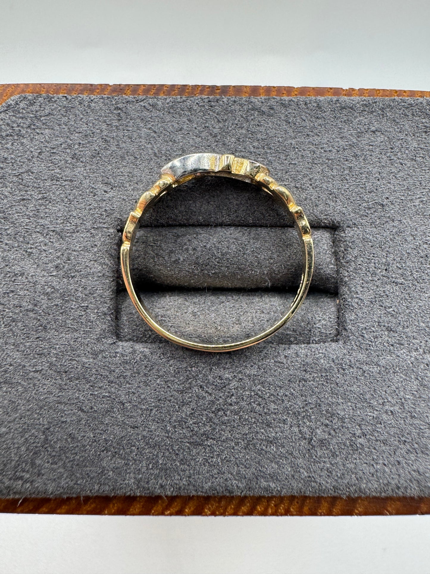 9ct gold ruby and diamond ring