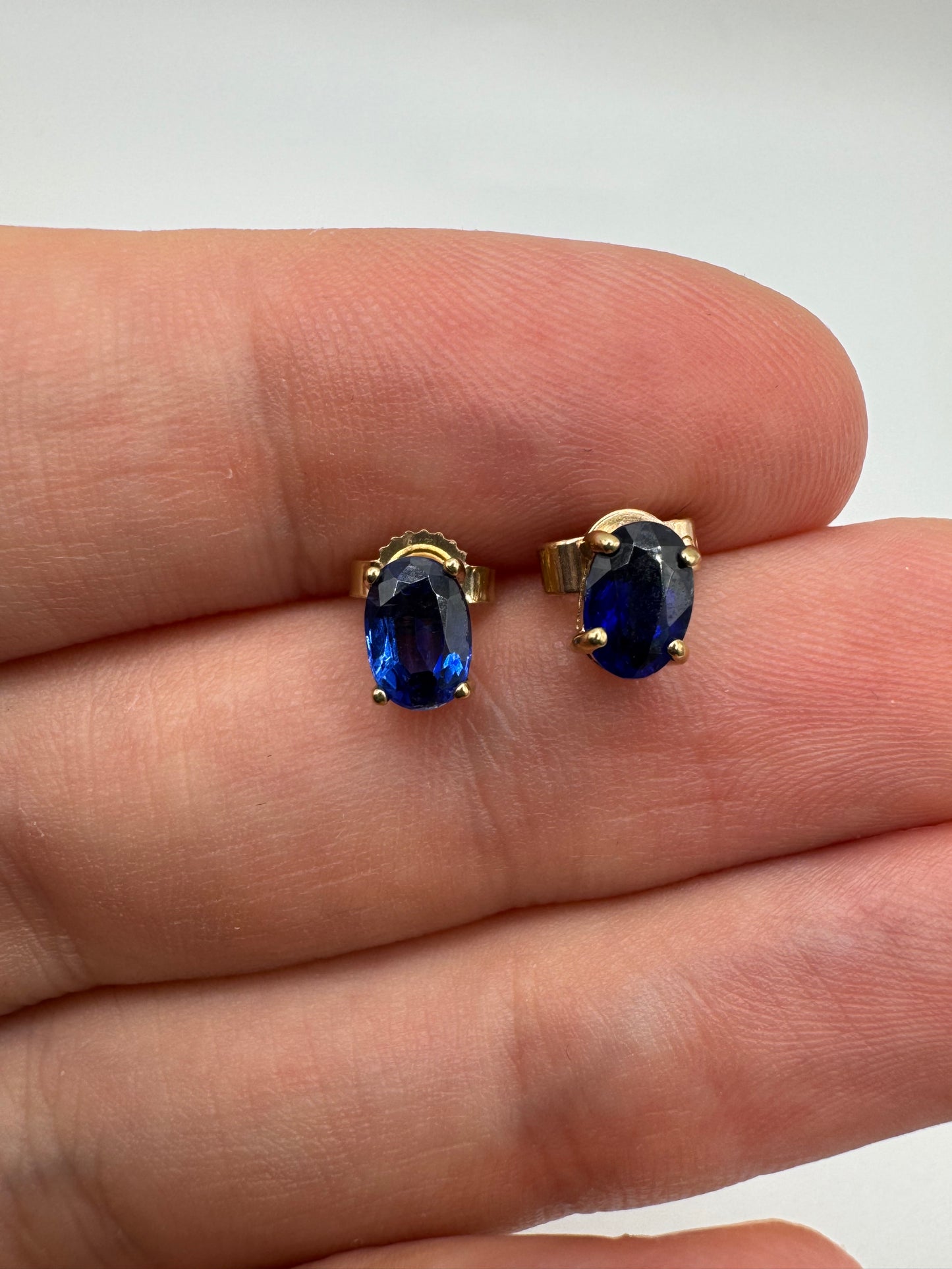 9ct gold kyanite earrings