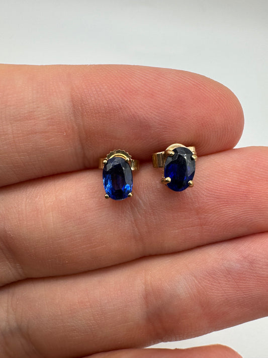 9ct gold kyanite earrings