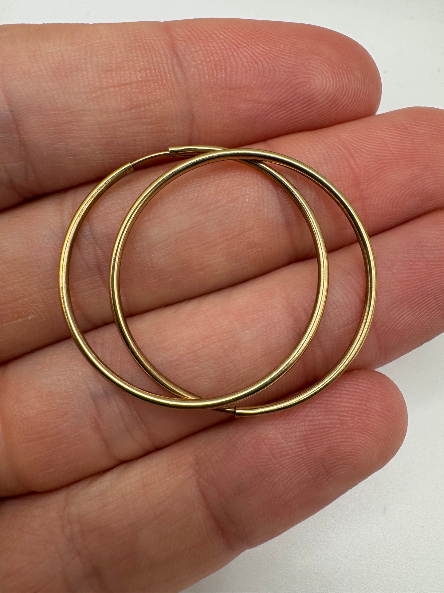 9ct gold creole earrings