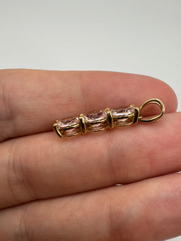 9ct gold morganite pendant