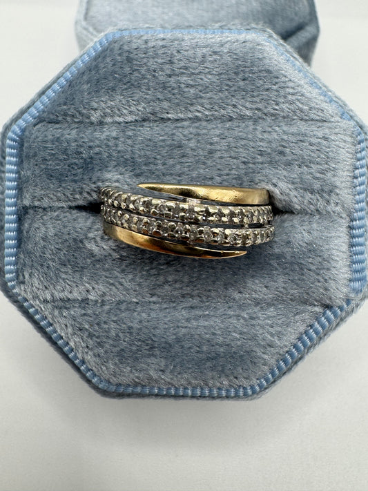 9ct gold 25 point diamond ring