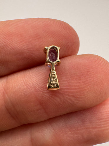 9ct gold tanzanite pendant