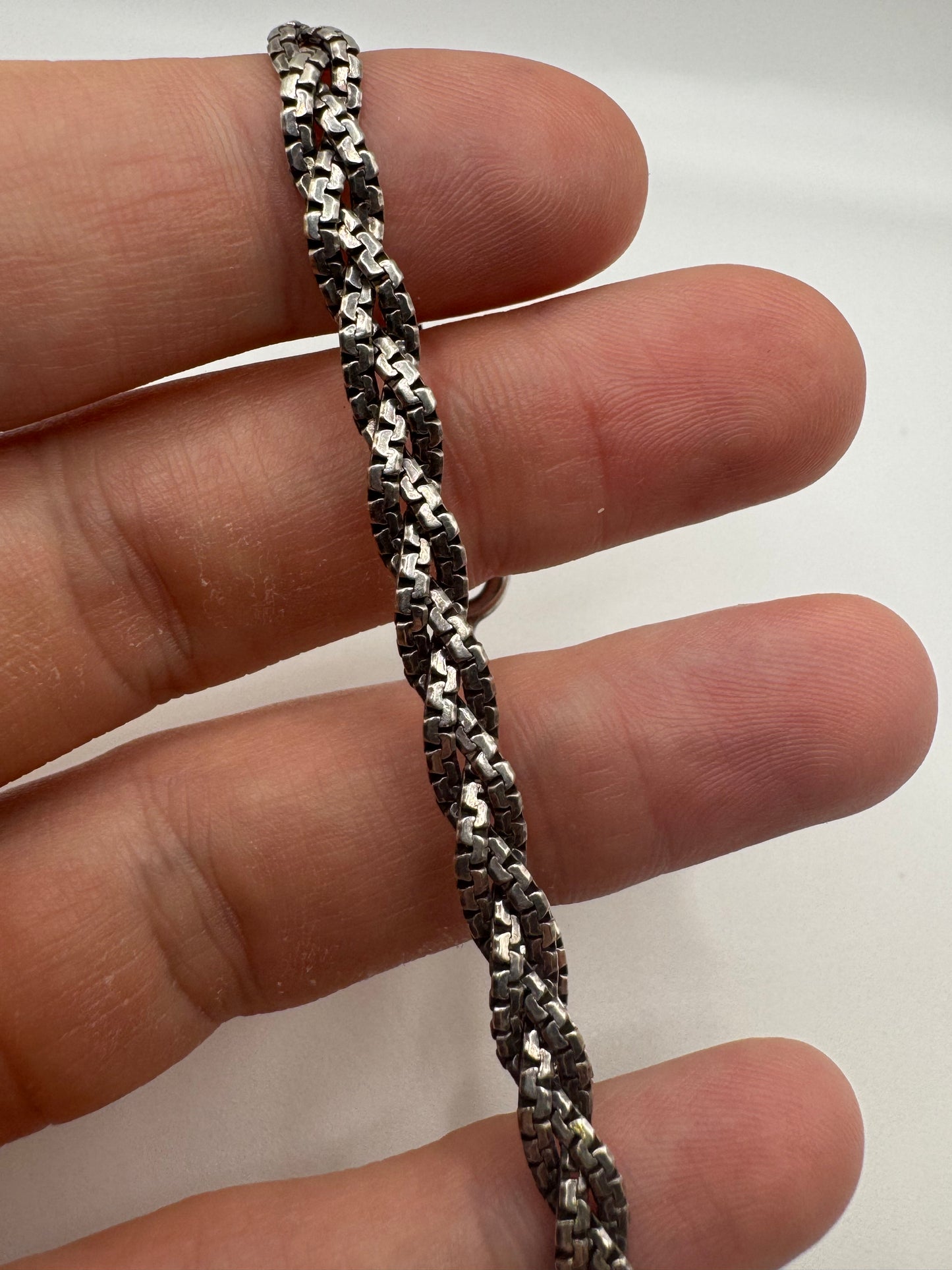 Silver snake link bracelet