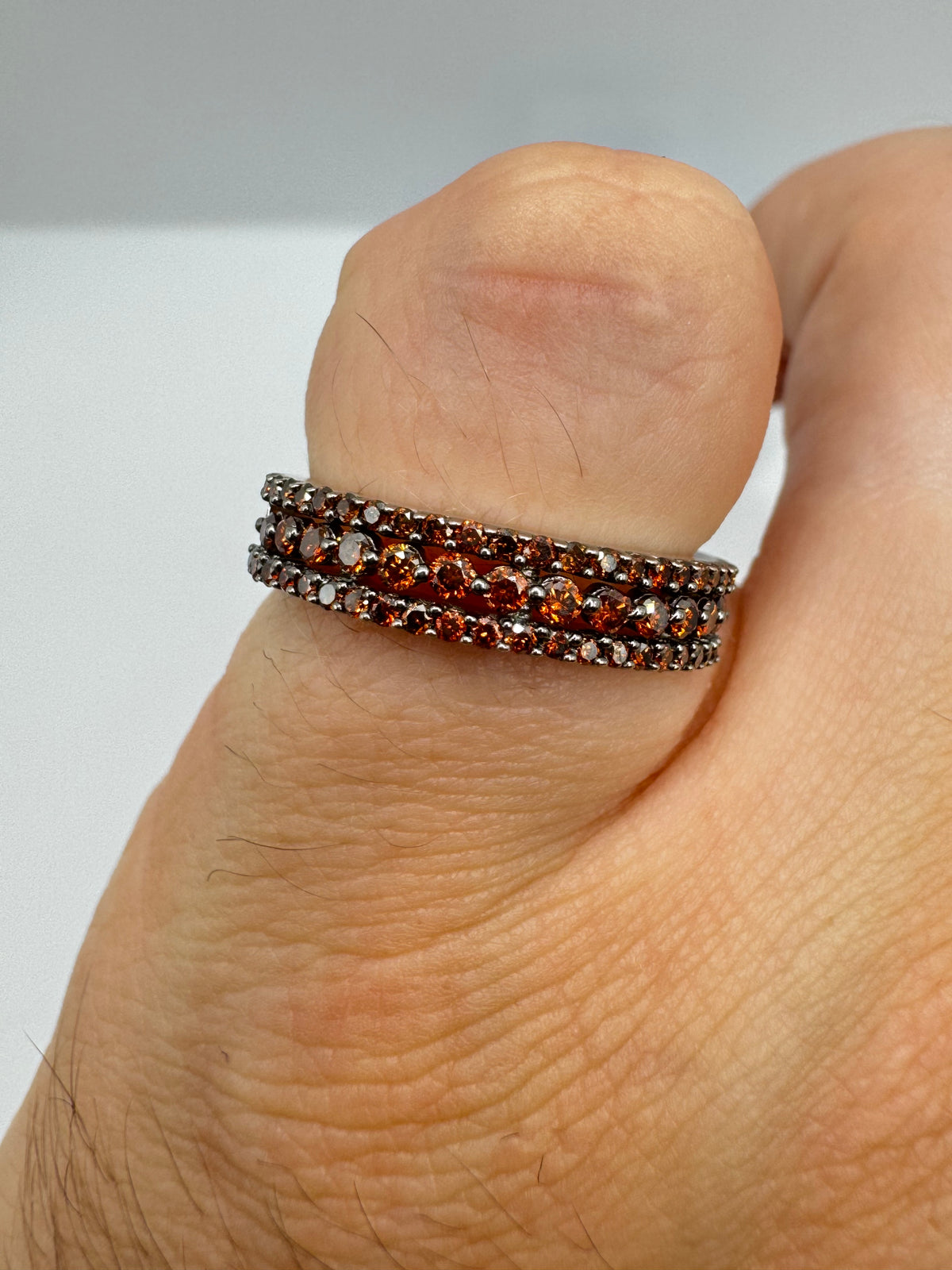 9ct white gold diamond cluster ring