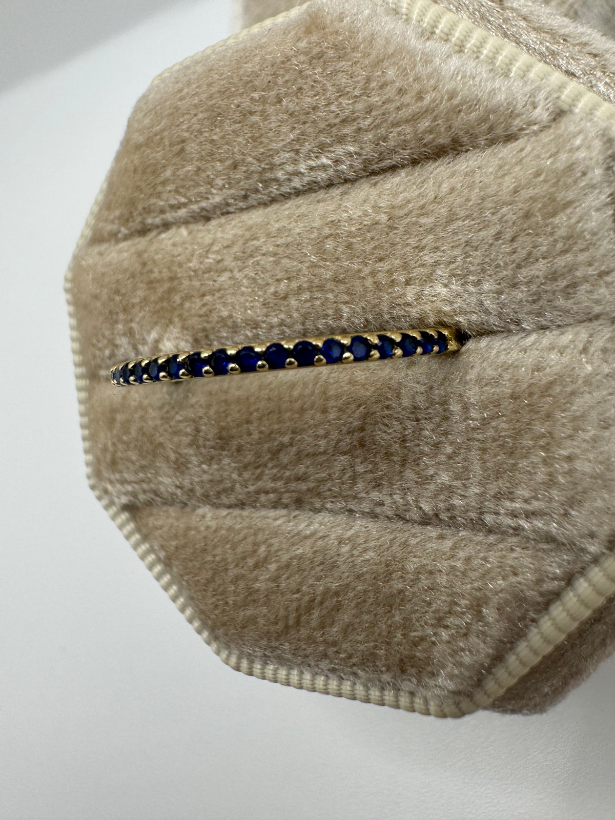 9ct gold kyanite half eternity ring