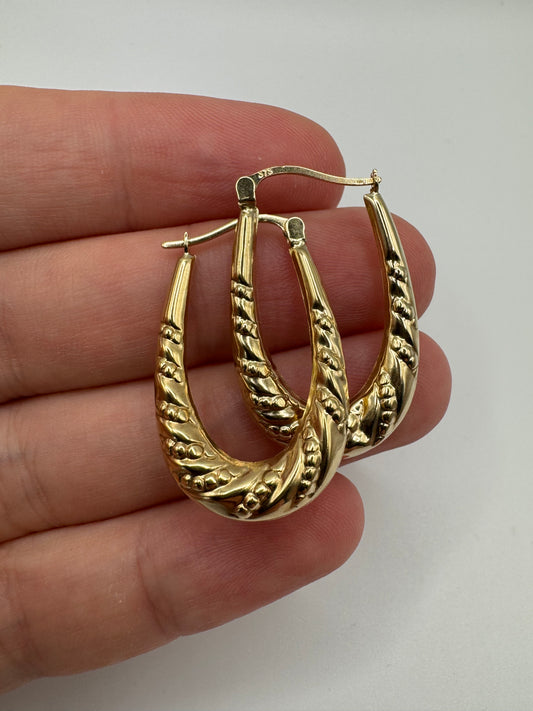 9ct gold creole earrings