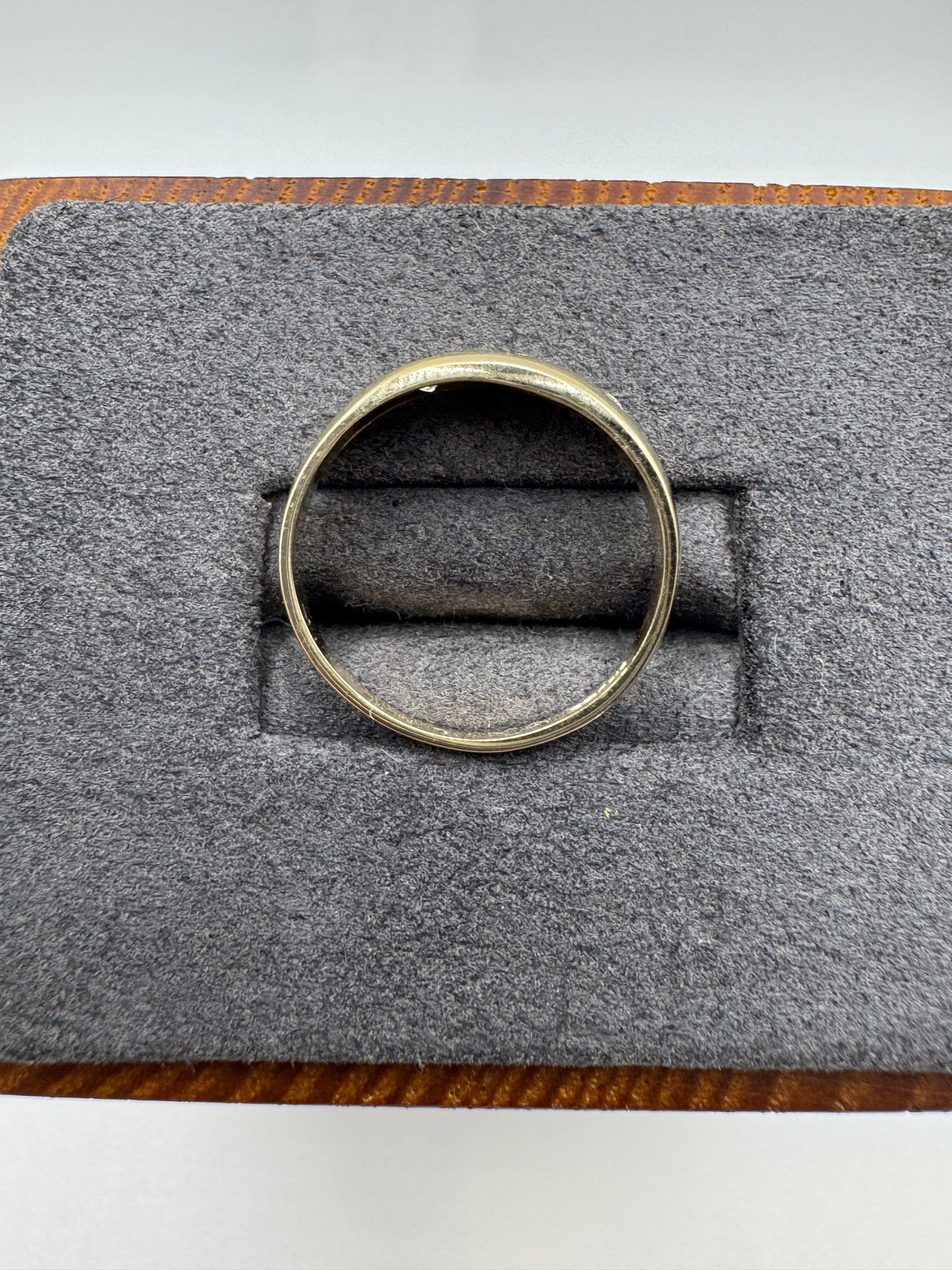 9ct gold topaz and diamond gypsy ring