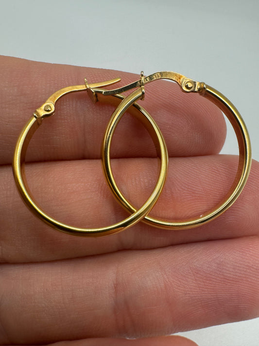 9ct gold hoop earrings