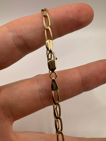 9ct gold anklet/large bracelet (11”)