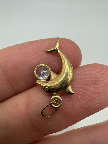 9ct gold dolphin charm