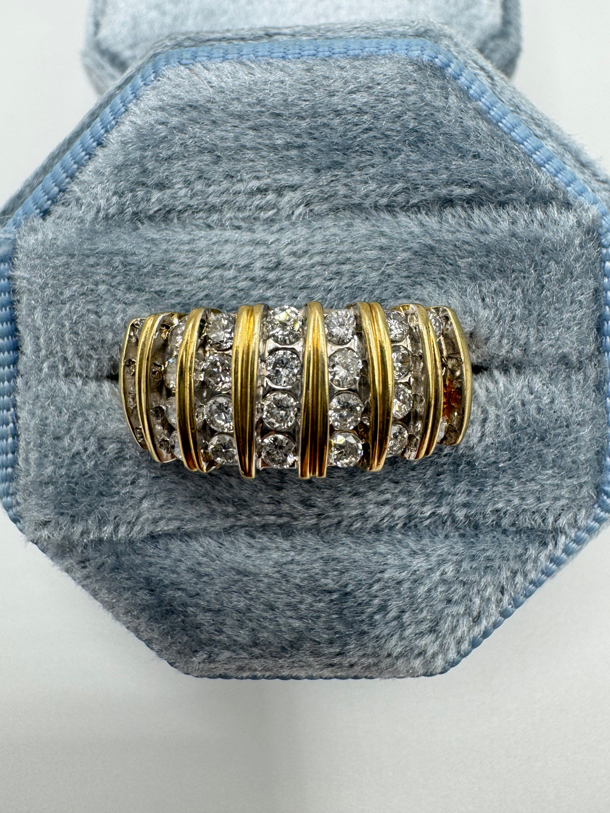 9ct gold 75 point diamond ring