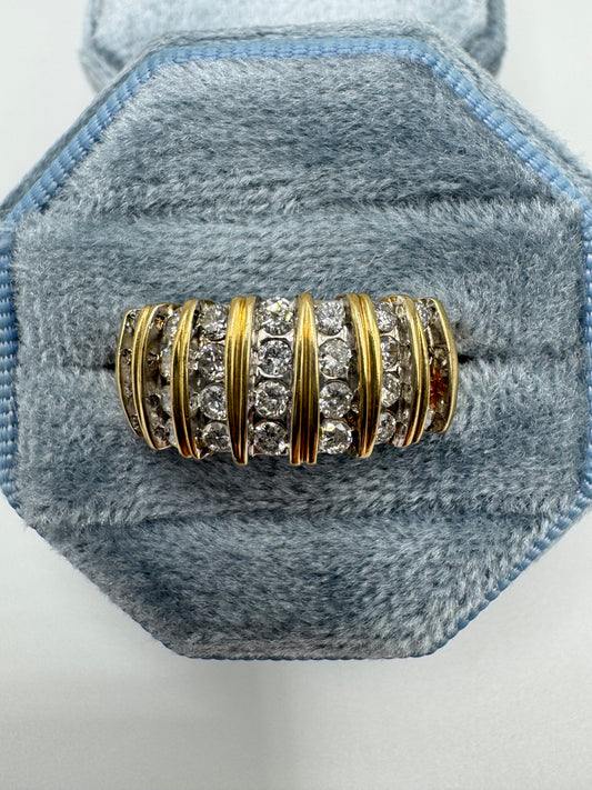 9ct gold 75 point diamond ring