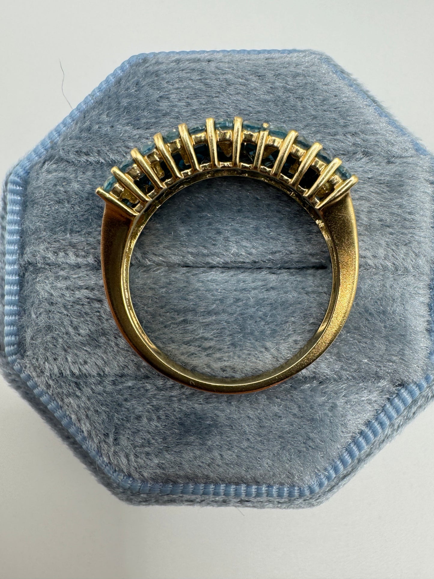 9ct gold blue apatite ring