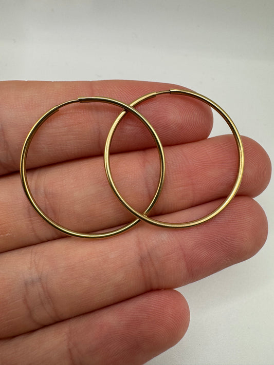 9ct gold creole earrings