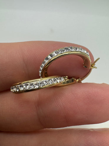 9ct gold creole earrings