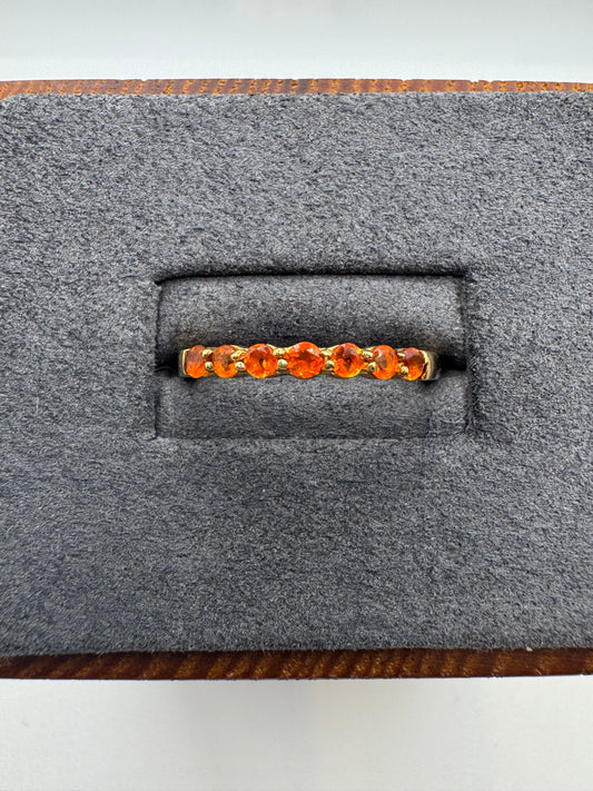 9ct gold fire opal ring