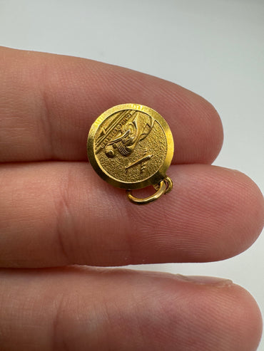 9ct gold st Christopher charm