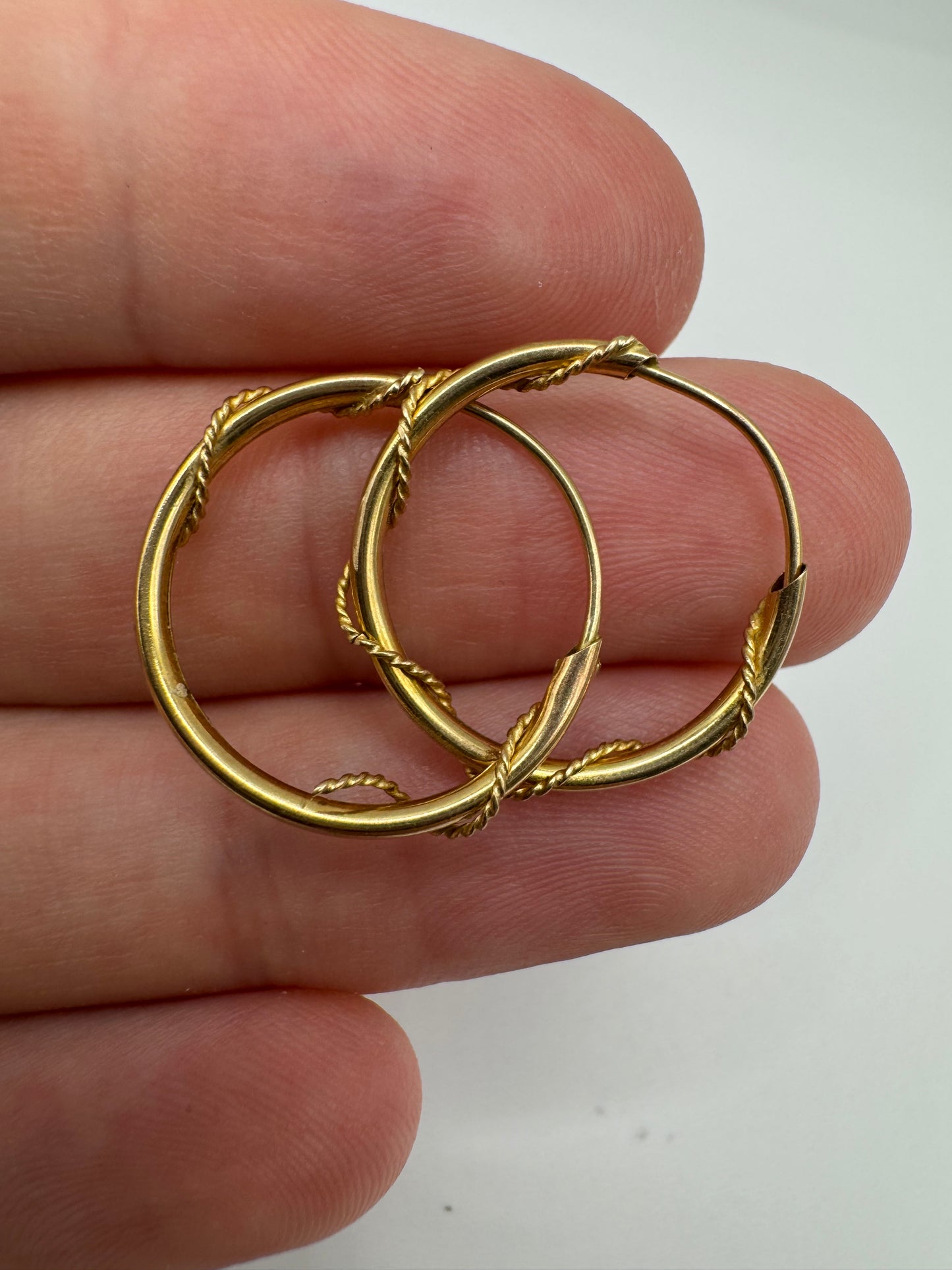 9ct gold creole earrings
