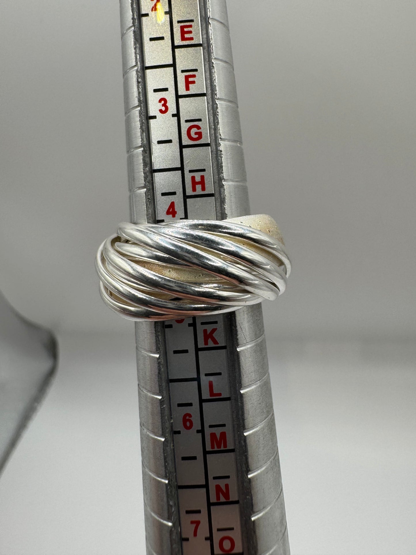 Silver Russian band style ring (4-H1/2)