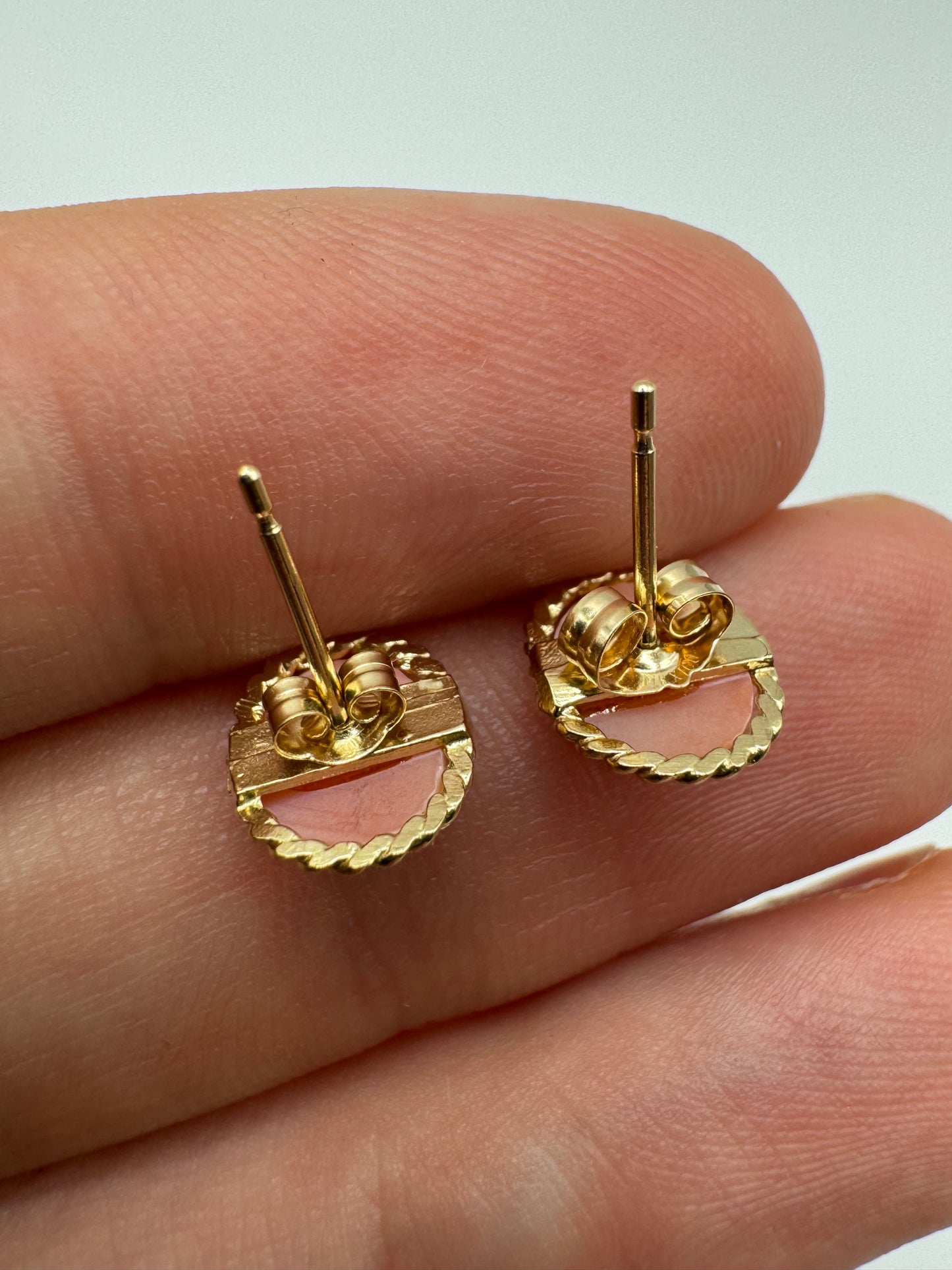 9ct gold coral earrings
