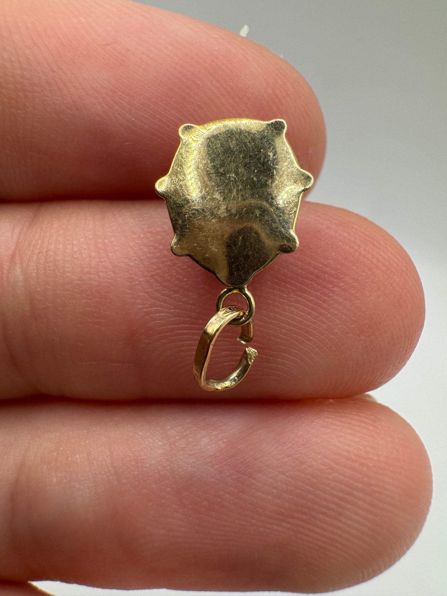 9ct gold enamel ladybird charm