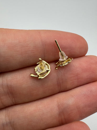 9ct gold opal earrings