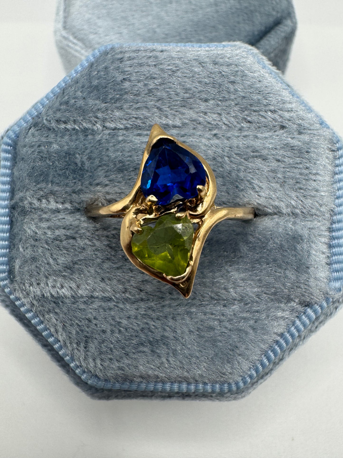 9ct gold multi-gem heart ring