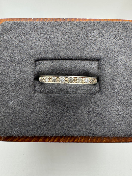 9ct white gold diamond full eternity ring