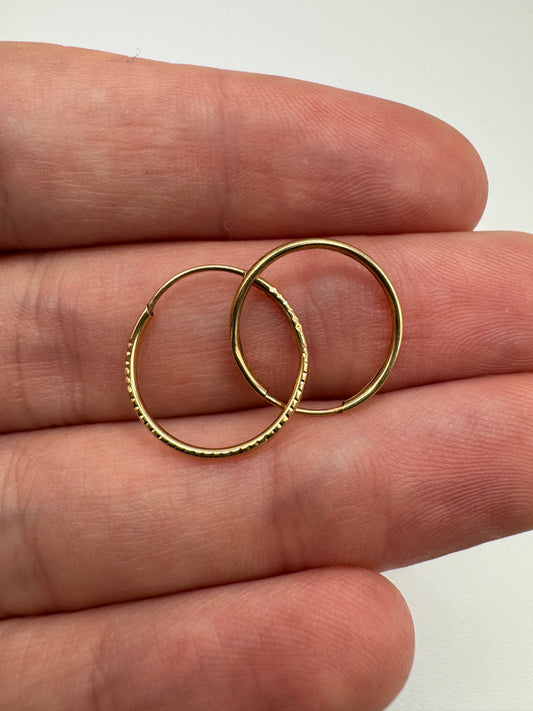 9ct gold hoop earrings