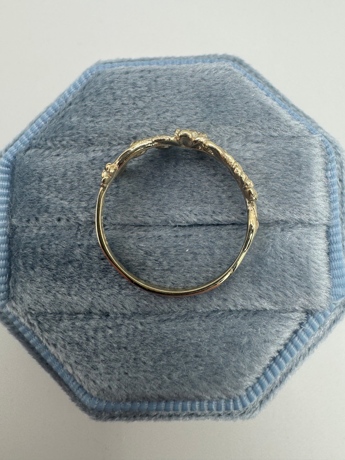 9ct gold forget me not ring