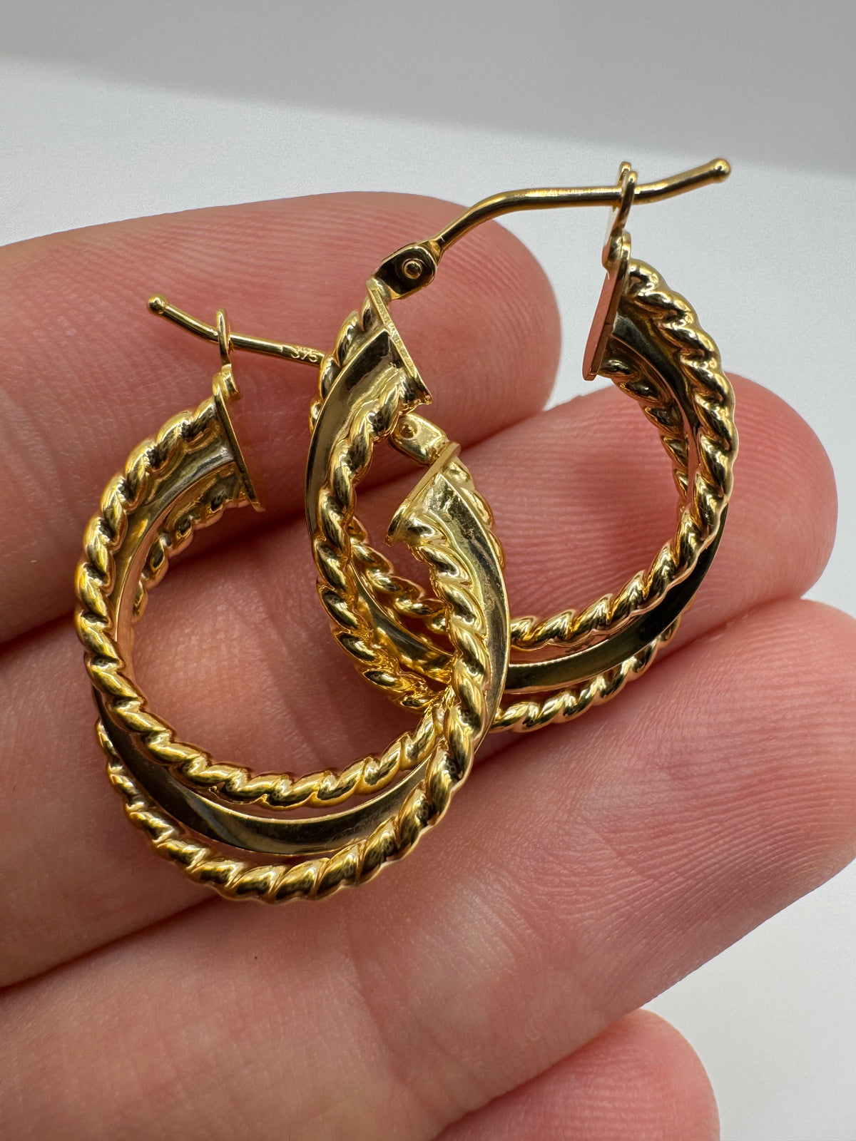 9ct gold Creole earrings