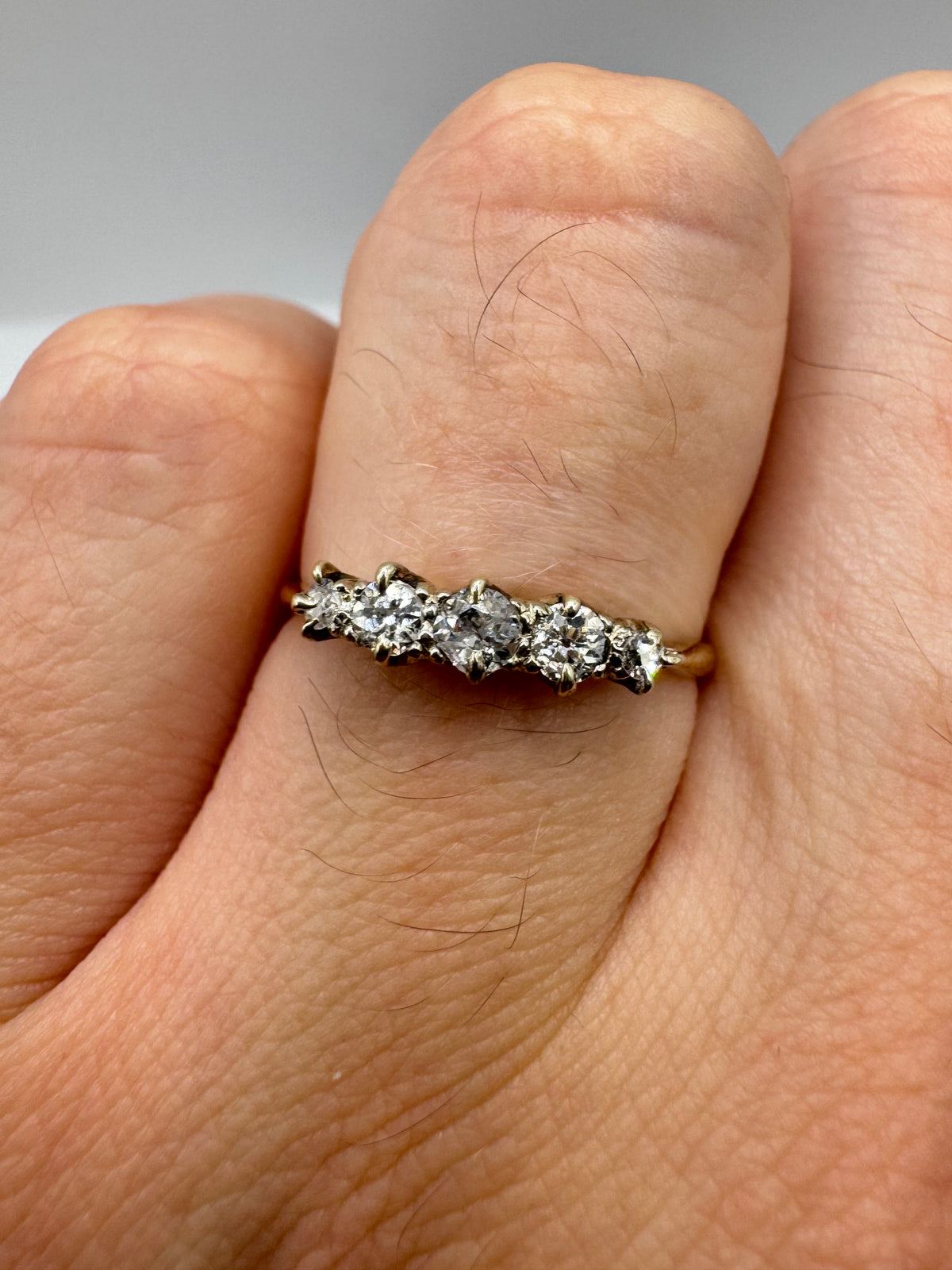Antique 18ct gold diamond ring