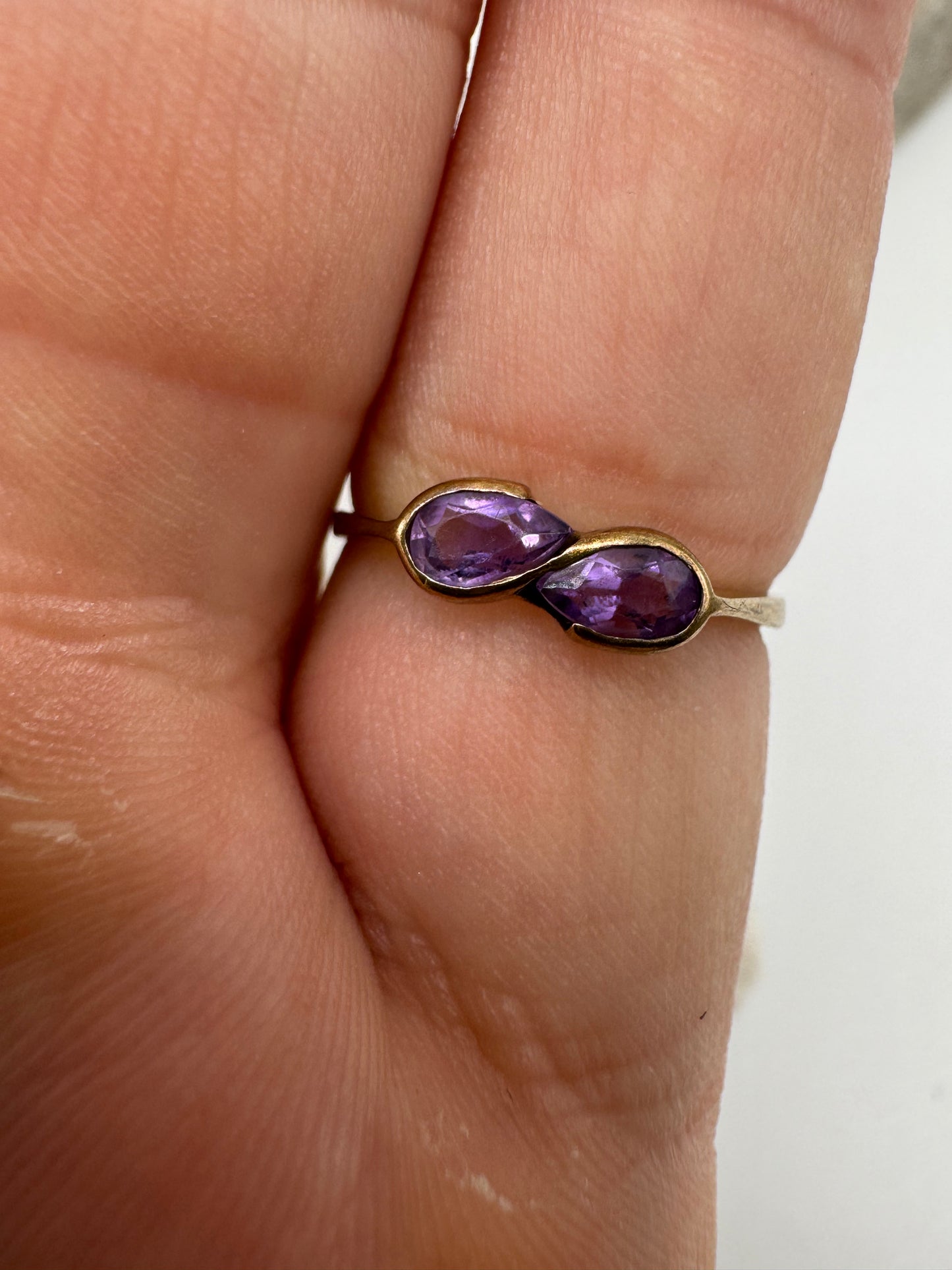 9ct gold amethyst ring