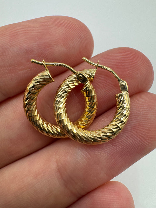9ct gold Creole earrings