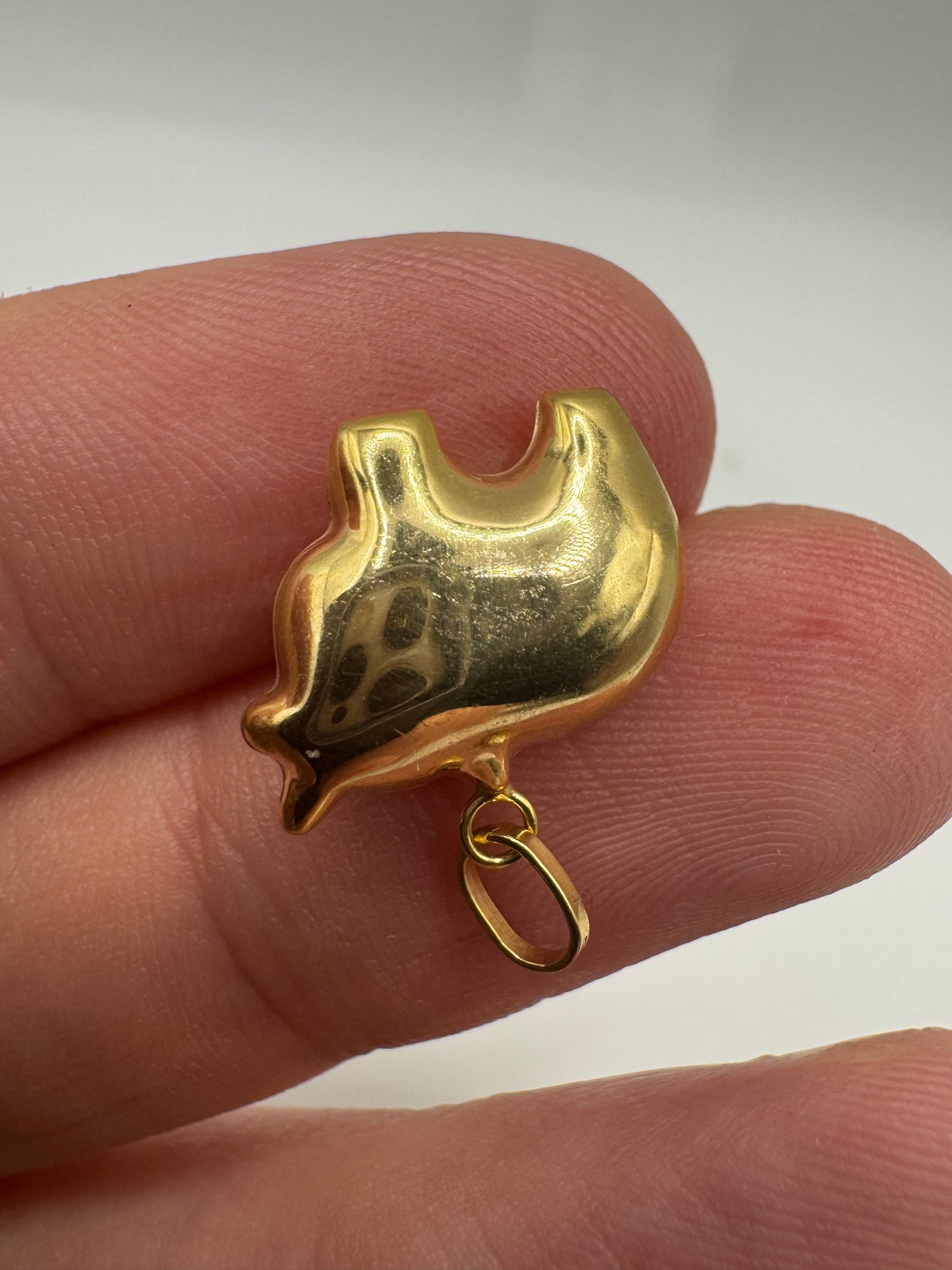 9ct gold cow charm